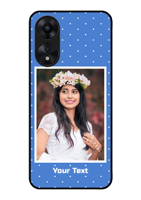 Oppo A78 5G Photo Printing on Glass Case - Polka dots design