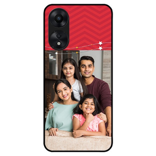 Oppo A78 5G Personalized Glass Phone Case - Happy Family Design