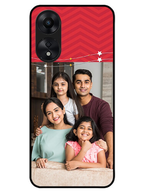 Custom Oppo A78 5G Personalized Glass Phone Case - Happy Family Design