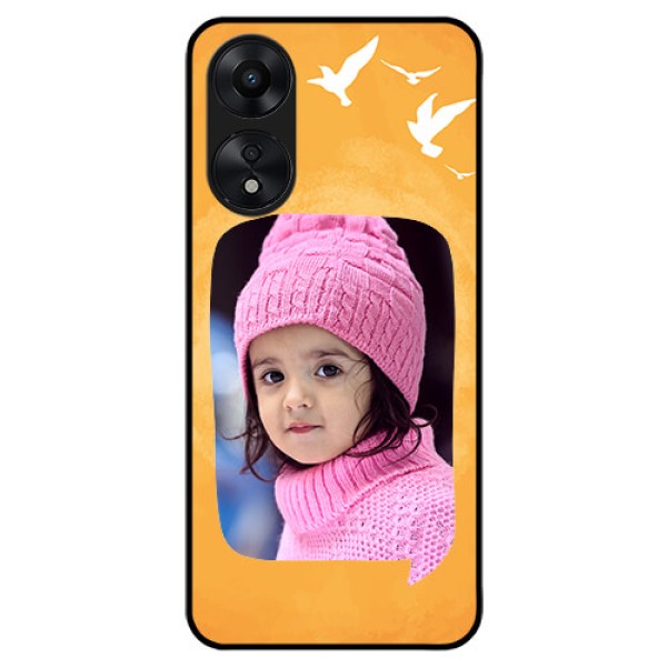 Oppo A78 5G Personalized Glass Phone Case - Water Color Design with Bird Icons Oppo A78 5G Personalized Glass Phone Case - Water Color Design with Bird Icons