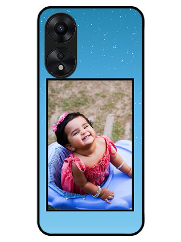 Custom Oppo A78 5G Custom Glass Mobile Case - Wave Pattern Colorful Design