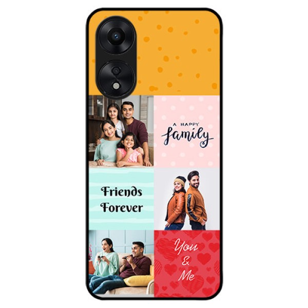 Oppo A78 5G Personalized Glass Phone Case - Images with Quotes Design