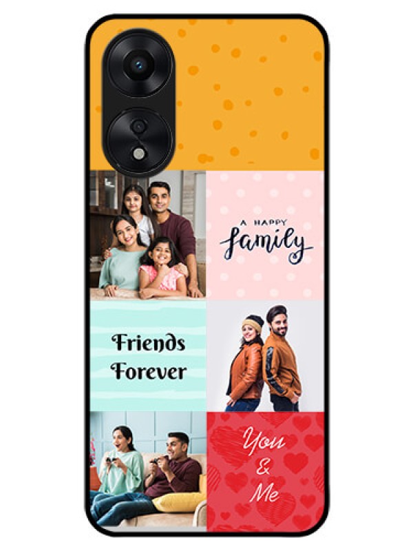 Custom Oppo A78 5G Personalized Glass Phone Case - Images with Quotes Design