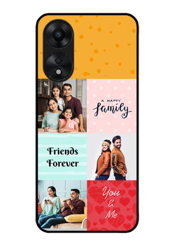 Oppo A78 5G Personalized Glass Phone Case - Images with Quotes Design