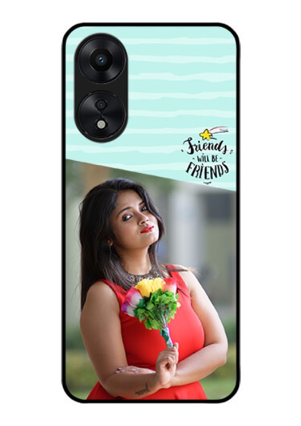 Oppo A78 5G Custom Glass Phone Case - Friends Picture Icon Design