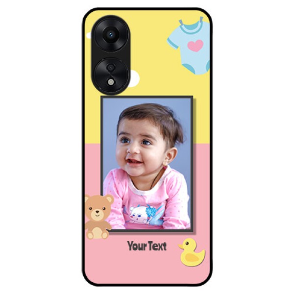 Oppo A78 5G Photo Printing on Glass Case - Kids 2 Color Design