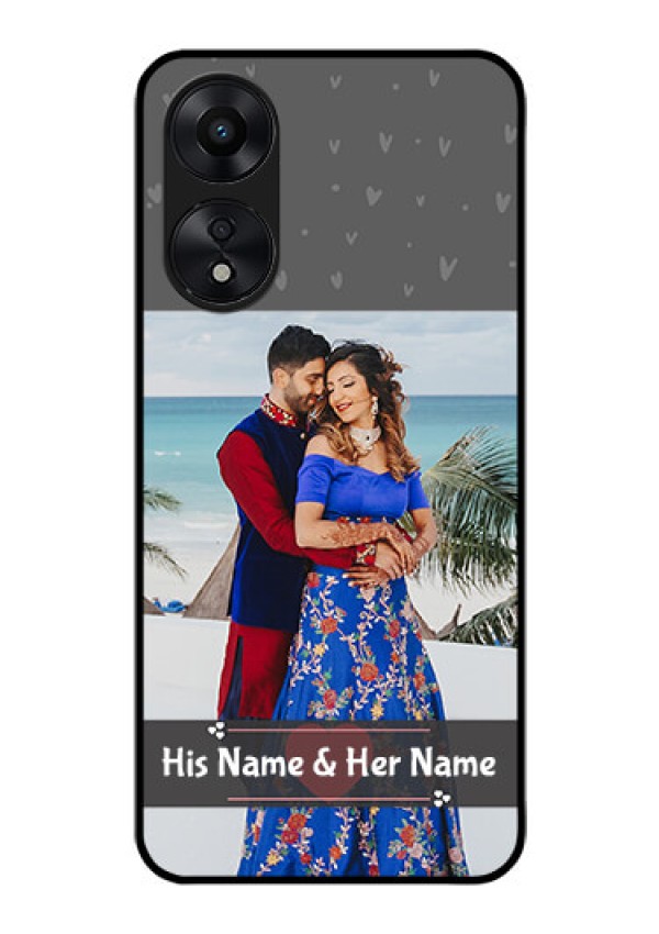 Oppo A78 5G Custom Glass Mobile Case - Buy Love Design with Photo Online