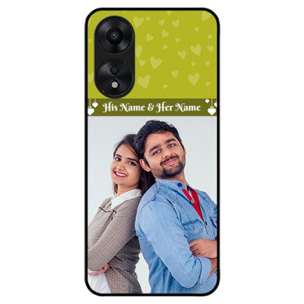 Oppo A78 5G Custom Glass Phone Case - You & Me Heart Design