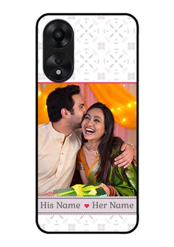 Oppo A78 5G Custom Glass Mobile Case - with Photo and Ethnic Design