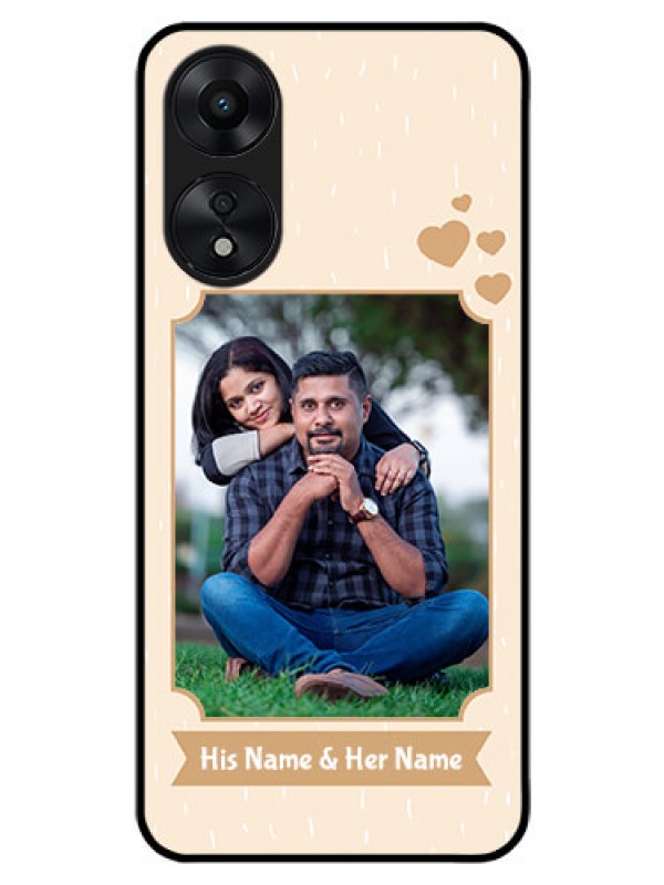 Custom Oppo A78 5G Custom Glass Phone Case - with confetti love design