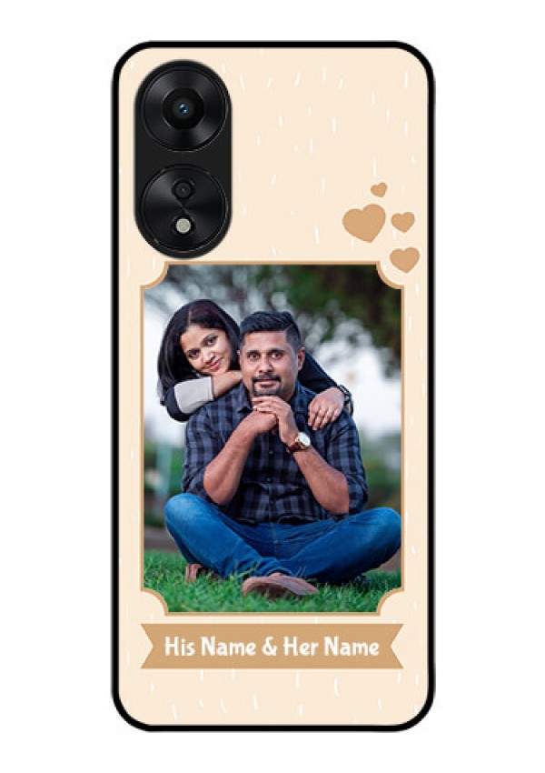 Oppo A78 5G Custom Glass Phone Case - with confetti love design