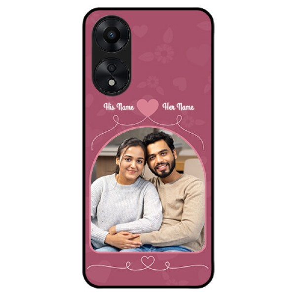 Oppo A78 5G Photo Printing on Glass Case - Love Floral Design