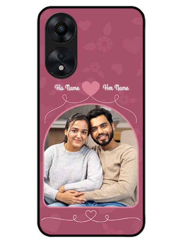 Custom Oppo A78 5G Photo Printing on Glass Case - Love Floral Design