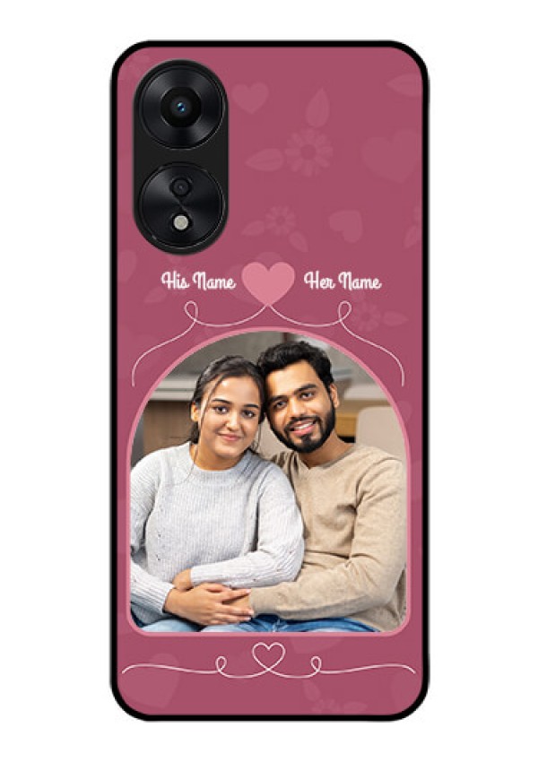 Oppo A78 5G Photo Printing on Glass Case - Love Floral Design
