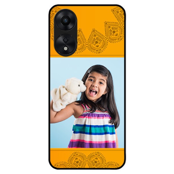 Oppo A78 5G Personalized Glass Phone Case - Photo Wedding Design