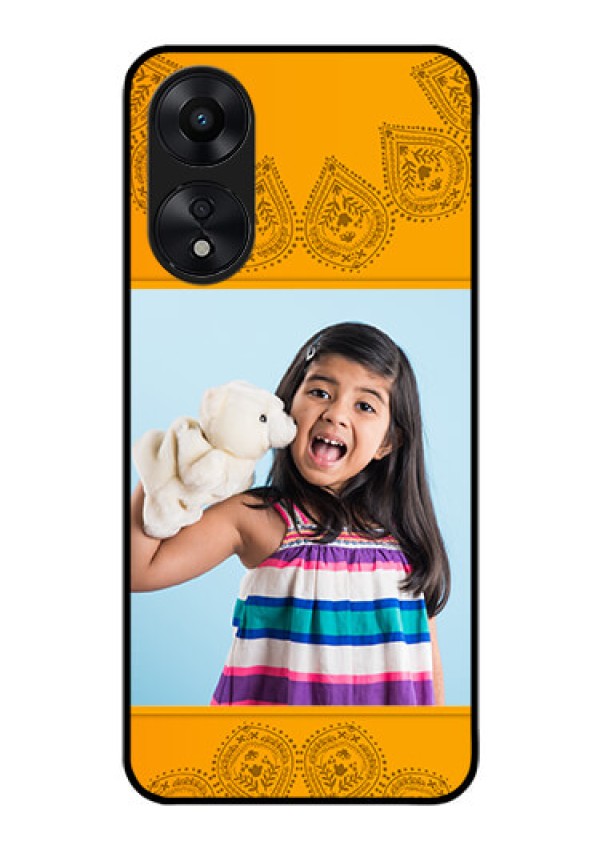 Oppo A78 5G Personalized Glass Phone Case - Photo Wedding Design
