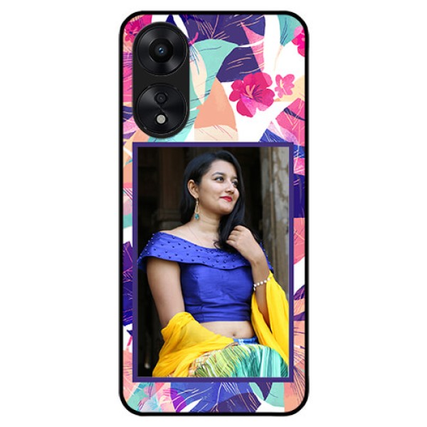 Oppo A78 5G Custom Glass Mobile Case - Abstract Floral Design
