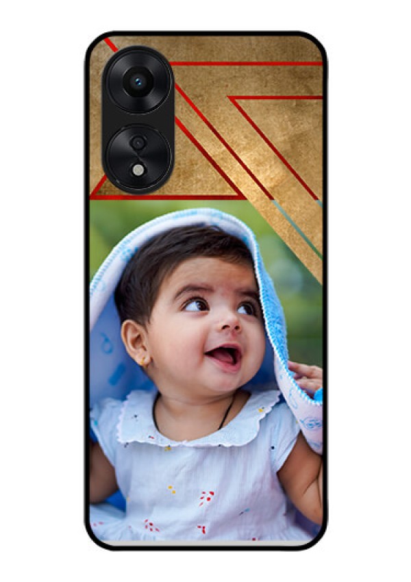 Oppo A78 5G Personalized Glass Phone Case - Gradient Abstract Texture Design