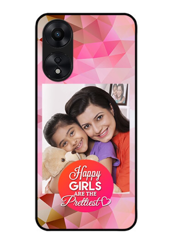 Oppo A78 5G Photo Printing on Glass Case - Abstract Triangle Design