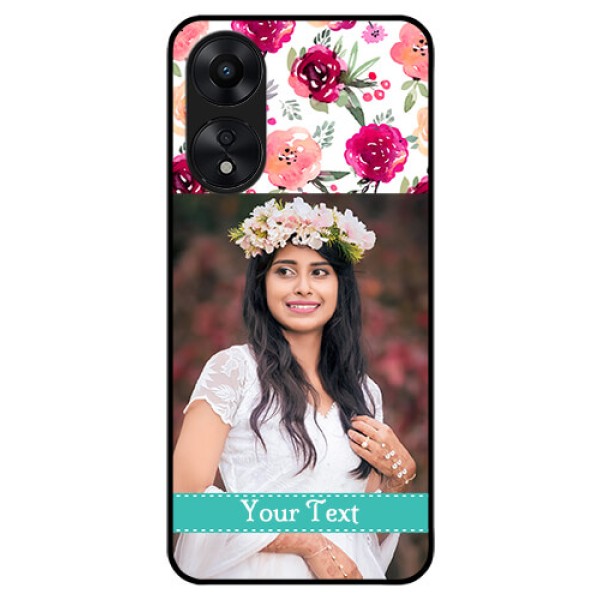 Oppo A78 5G Custom Glass Phone Case - Watercolor Floral Design Oppo A78 5G Custom Glass Phone Case - Watercolor Floral Design