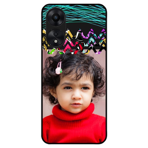 Oppo A78 5G Personalized Glass Phone Case - Neon Abstract Design