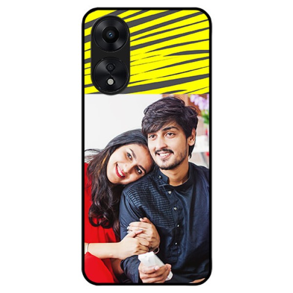 Oppo A78 5G Photo Printing on Glass Case - Yellow Abstract Design Oppo A78 5G Photo Printing on Glass Case - Yellow Abstract Design