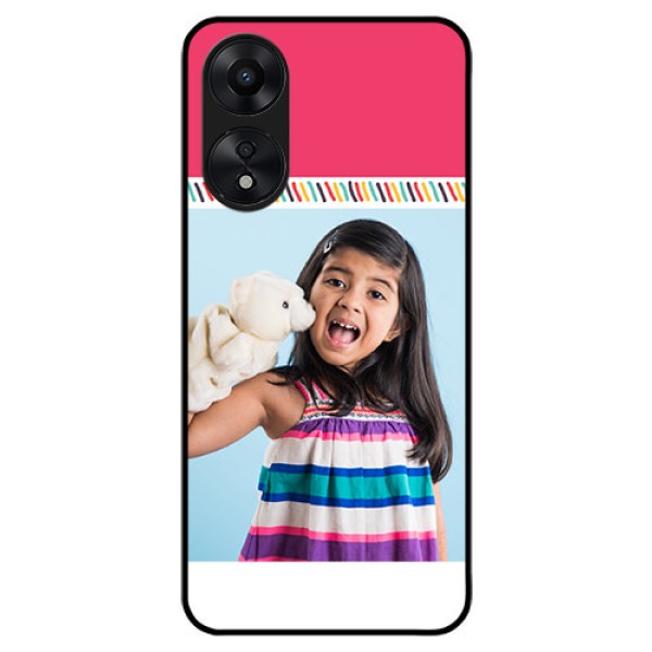 Oppo A78 5G Personalized Glass Phone Case - Line art design