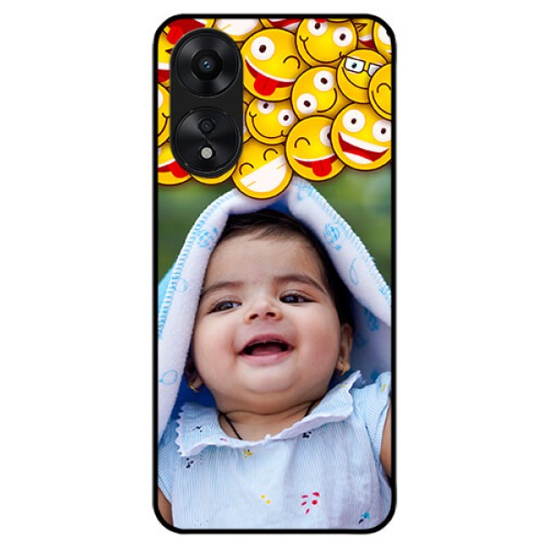 Oppo A78 5G Custom Glass Mobile Case - with Smiley Emoji Design Oppo A78 5G Custom Glass Mobile Case - with Smiley Emoji Design
