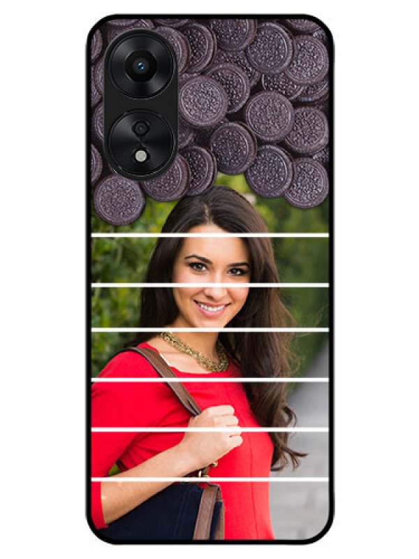 Custom Oppo A78 5G Custom Glass Phone Case - with Oreo Biscuit Design
