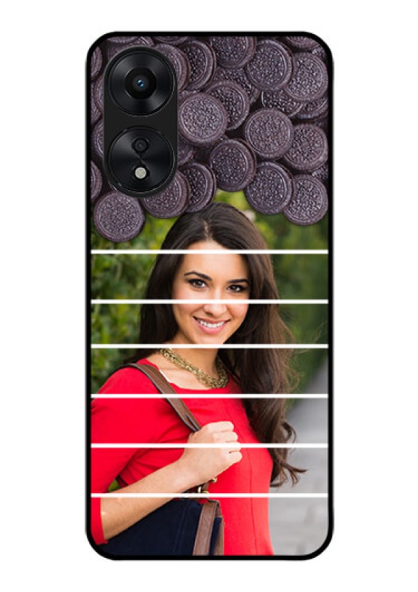 Oppo A78 5G Custom Glass Phone Case - with Oreo Biscuit Design