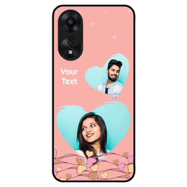Oppo A78 5G Custom Glass Mobile Case - Love Doodle Design