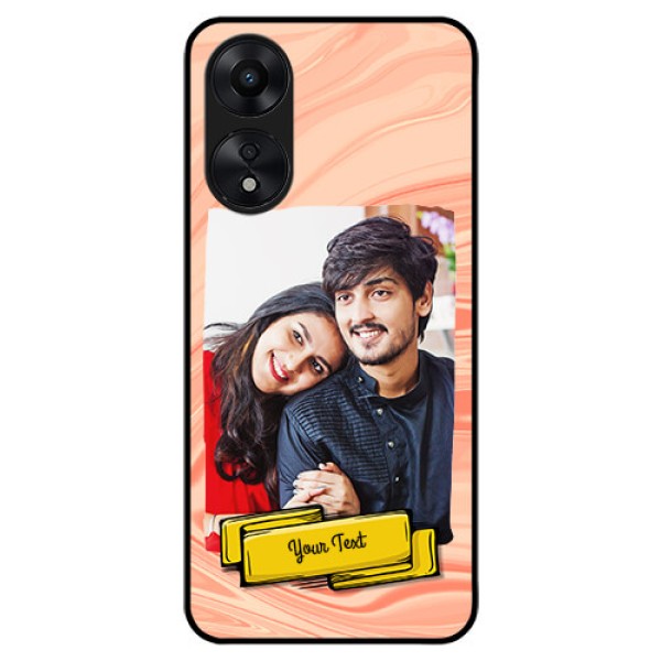 Oppo A78 5G Personalized Glass Phone Case - Marble Texture Design