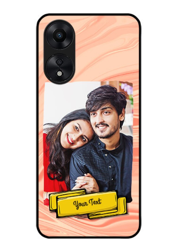 Oppo A78 5G Personalized Glass Phone Case - Marble Texture Design