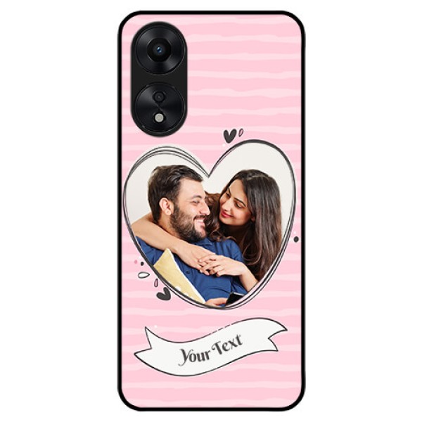 Oppo A78 5G Custom Glass Phone Case - Vintage Heart Design