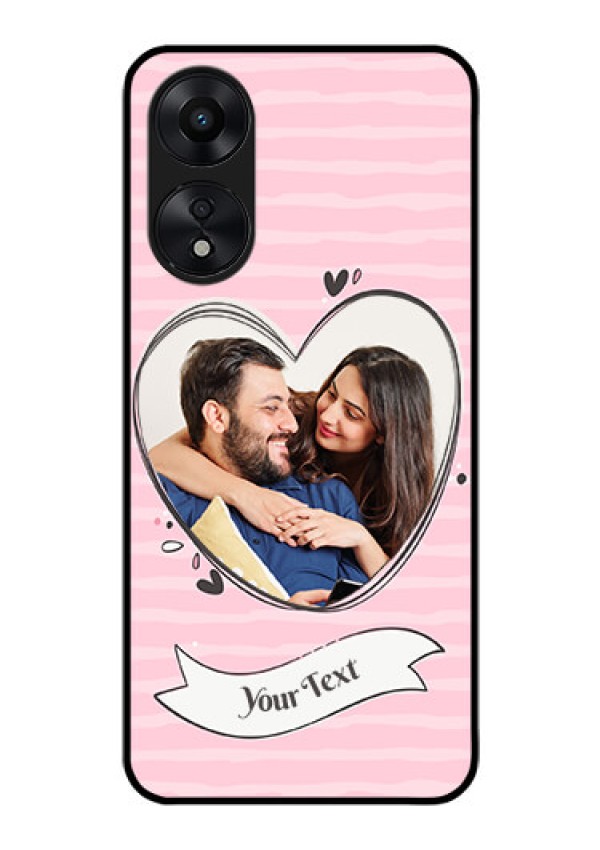 Oppo A78 5G Custom Glass Phone Case - Vintage Heart Design