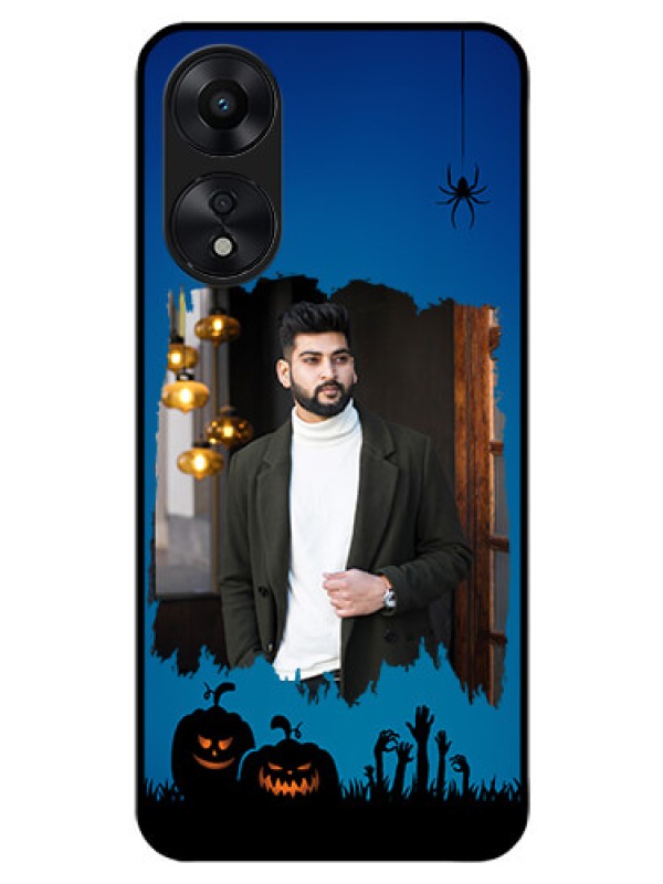 Custom Oppo A78 5G Photo Printing on Glass Case - with pro Halloween design