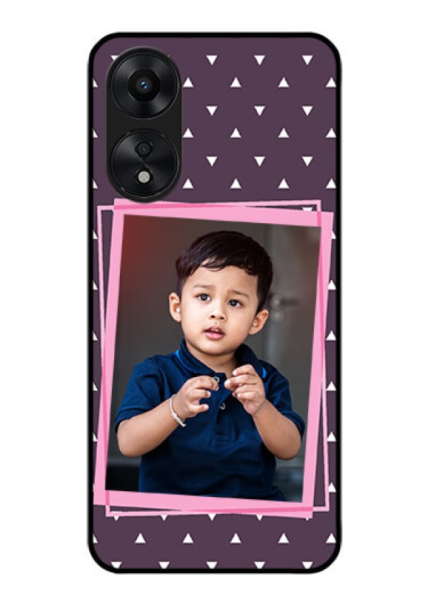 Oppo A78 5G Custom Glass Mobile Case - Triangle Pattern Dotted Design