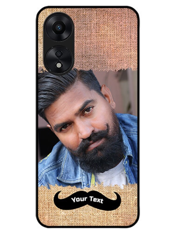Custom Oppo A78 5G Personalized Glass Phone Case - with Texture Design