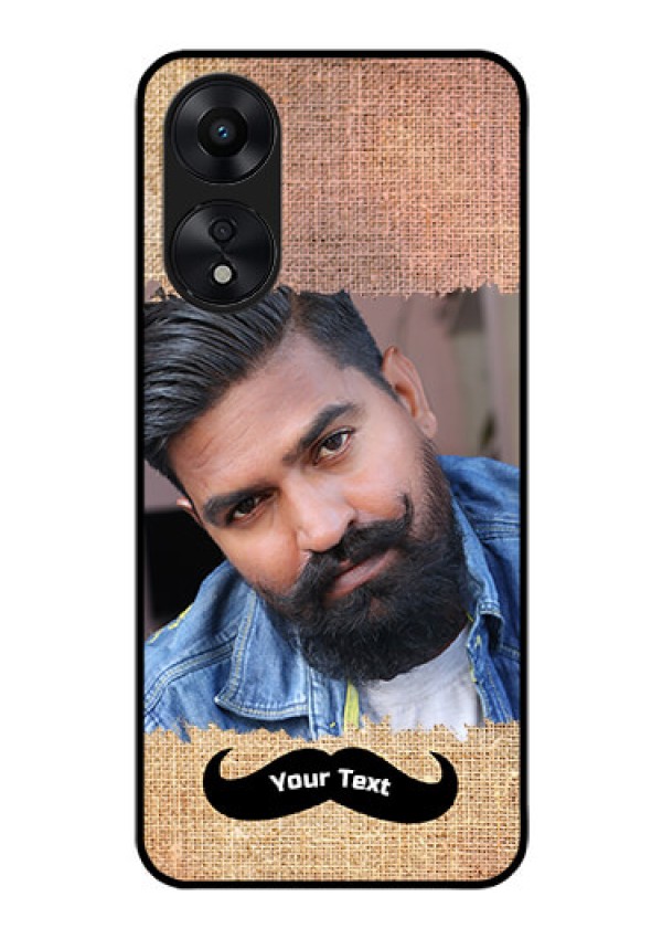 Oppo A78 5G Personalized Glass Phone Case - with Texture Design