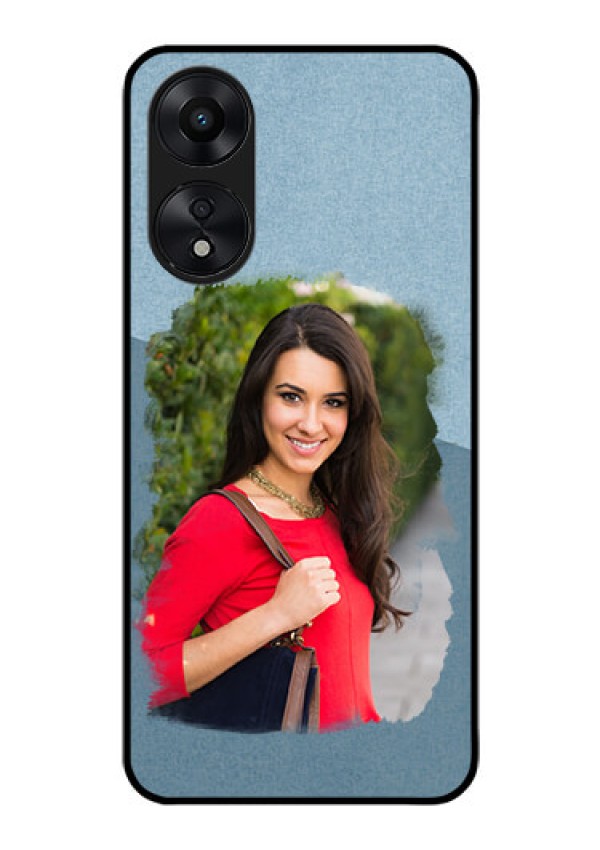 Oppo A78 5G Custom Glass Mobile Case - Grunge Line Art Design