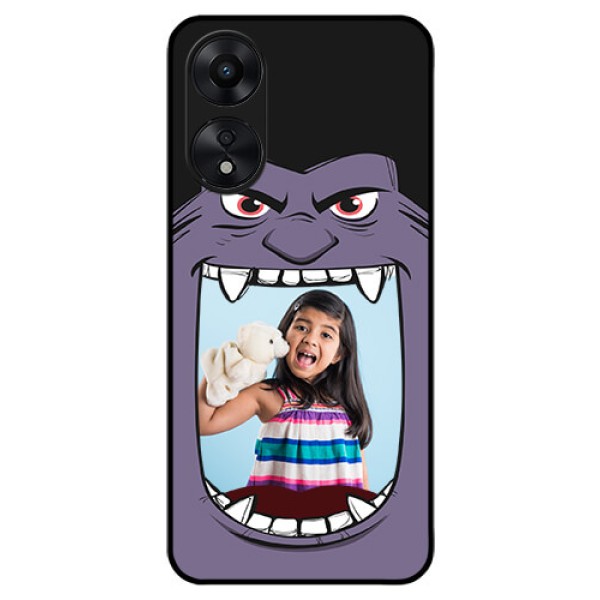 Oppo A78 5G Custom Glass Phone Case - Angry Monster Design
