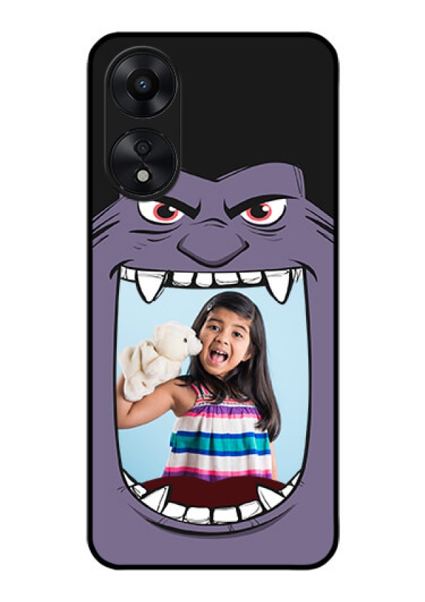 Oppo A78 5G Custom Glass Phone Case - Angry Monster Design