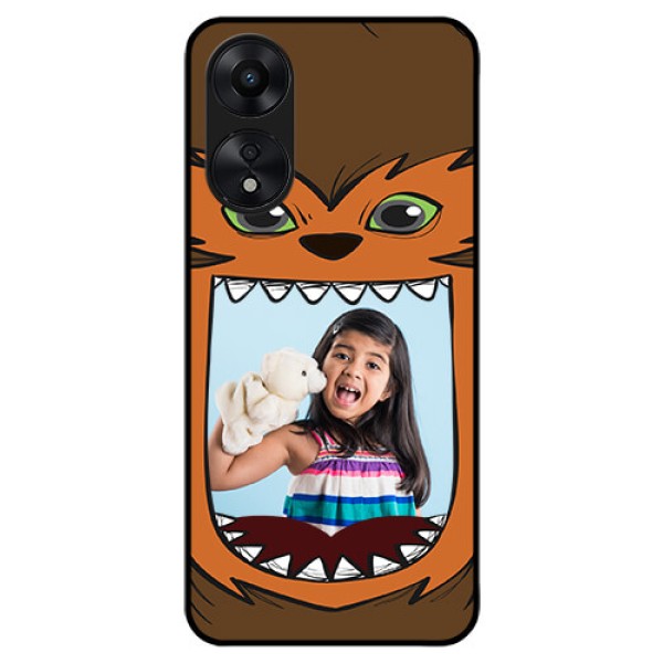 Oppo A78 5G Photo Printing on Glass Case - Owl Monster Back Case Design Oppo A78 5G Photo Printing on Glass Case - Owl Monster Back Case Design