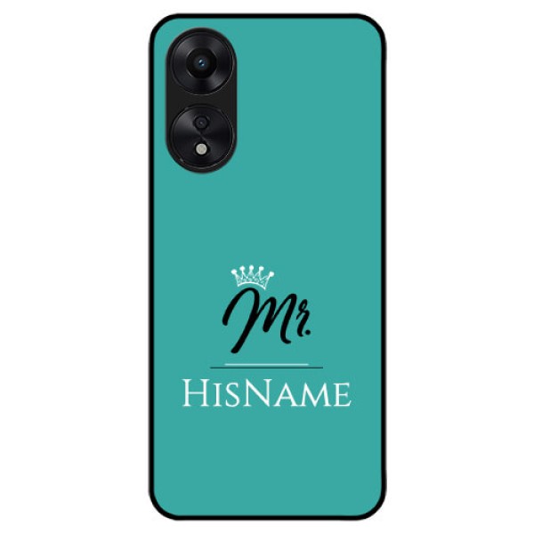 Oppo A78 5G Custom Glass Phone Case Mr with Name