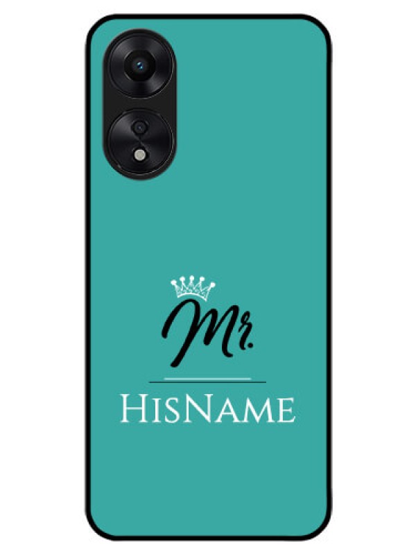 Custom Oppo A78 5G Custom Glass Phone Case Mr with Name