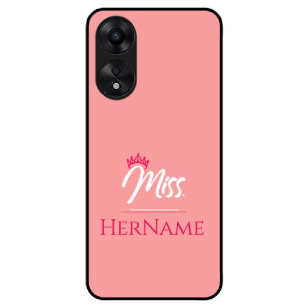 Oppo A78 5G Custom Glass Phone Case Mrs with Name