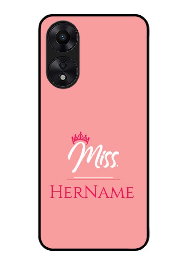 Oppo A78 5G Custom Glass Phone Case Mrs with Name