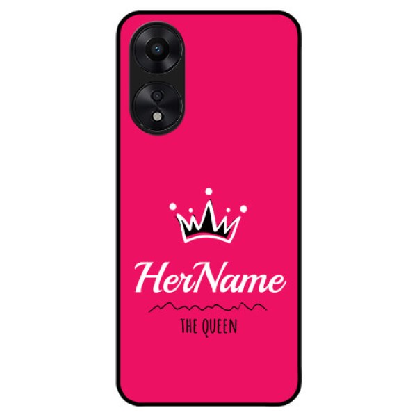 Oppo A78 5G Glass Phone Case Queen with Name Oppo A78 5G Glass Phone Case Queen with Name