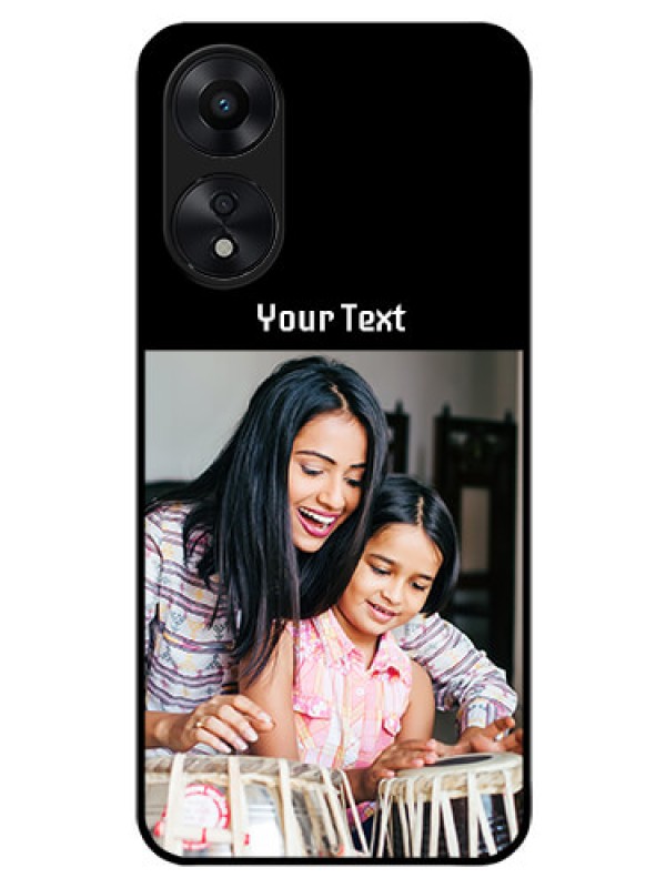 Custom Oppo A78 5G Photo with Name on Glass Phone Case