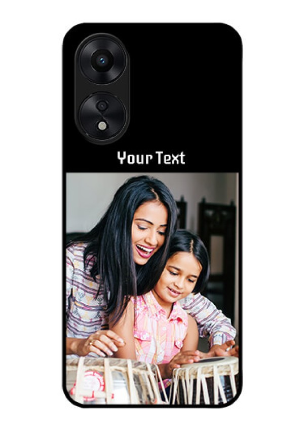 Oppo A78 5G Photo with Name on Glass Phone Case